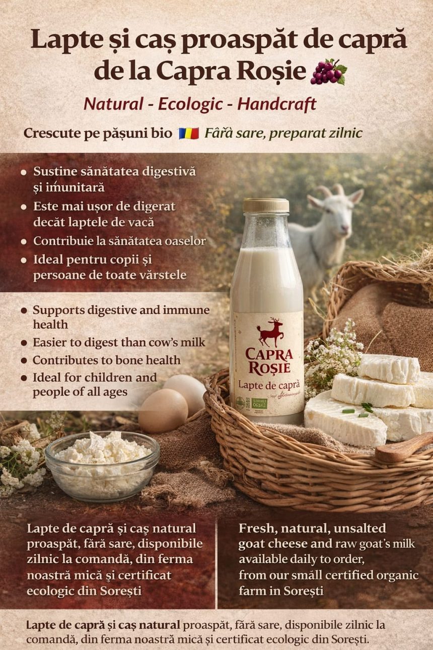 Originea Capra Roșie: laptele și cașul proaspăt